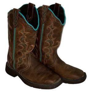 Justin Cowboy Boots Raya Gypsy 12" Leather Western Women's Boots L2900 Size 6.5B